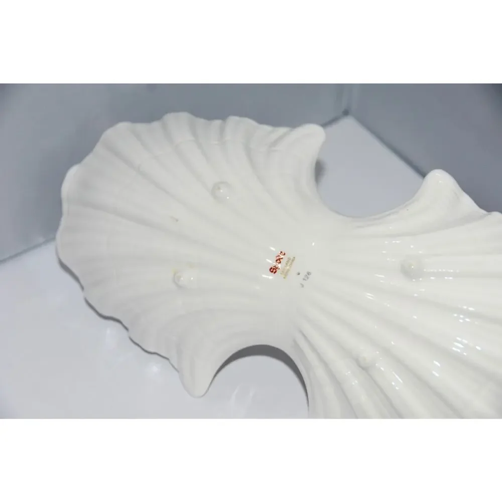 SPODE England Porcelain Bone China Double Shell Relish/Oyster/Trinket Dish